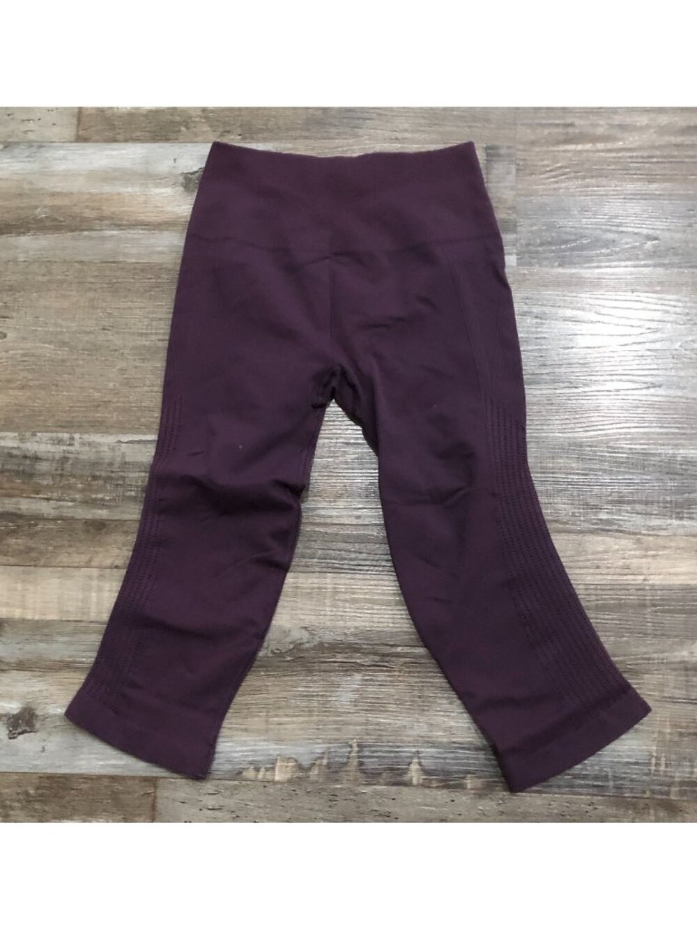 Lululemon Flow and Go Size 6 Dark Purple Crop Leggings Athletic Work Out Yoga